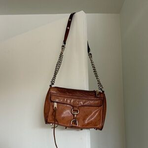 Rebecca Minkoff Mini MAC in Cognac with gold hardware